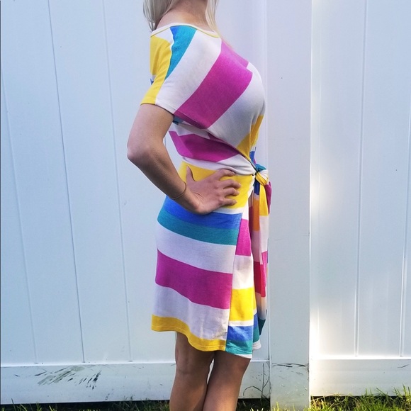 🎉 HP 🎉 Rainbow Striped Dress - Picture 2 of 3